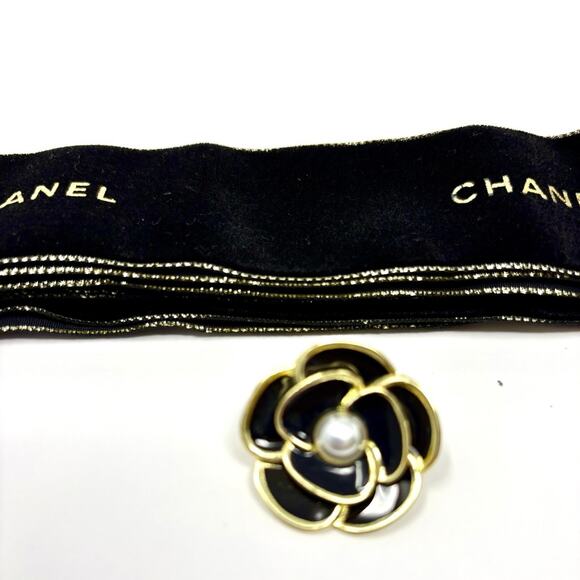 Chanel Camellia charm  with Pearl Center + Velvet Ribbon special edition HARD TO